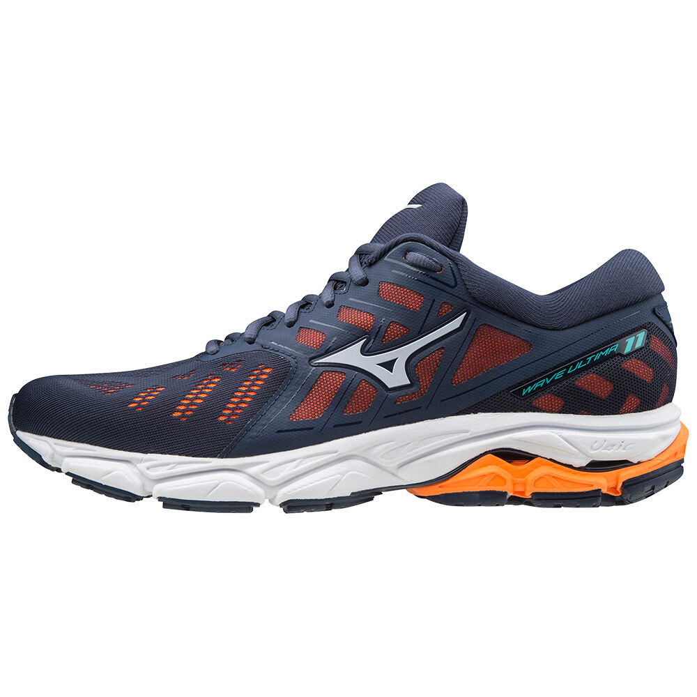 Mens Mizuno Wave Ultima 11 Running Shoes Indigo/ Orange Philippines (IJYZTV012)